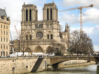 Notre Dame Cathedral under repair from the fire