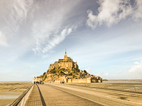 Mont-Saint-Michel from the start of the causway