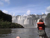 Susan's Story, the view from our boat at the bottom of Iguazu Falls