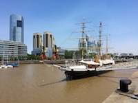 Susan's Story, The Argentine Antarctic expedition ship Uruguay in the newer area of Buenos Aires