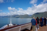 Susan's Story, Passengers of the Zaandam enjoy the scenery of the Chilean Fjords and view the wreck of the Messier