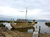 Photo from Susan's Story, A straw boat on Lake Titicaca