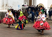 Susan's Story, Women dancing during the festival in Cocabana, Bolivia