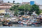 Natal, Brazil. Photo from Susan's Story, colorful fishing boats we saw as we sailed into Natal