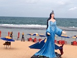 Natal, Brazil. Susan's Story, Photo of a statue of the Virgin on the Beach in Natal.