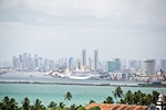 Recife, Brazil. Photo from Susan's Story, Wide landscape photo of our cruise ship Insignia docked in Recife.