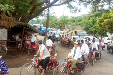 Photo from Susan's Story, a traffic scene in Rangoon