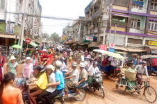 Photo from Susan's Story, another traffic scene in Rangoon