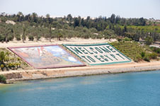 Photo from Susan's Story, a sign on the Egyptian side of the Suez Canal