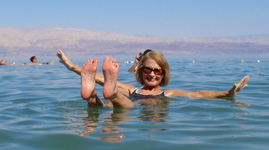 Susan's Story, Susan swimming in the Dead Sea
