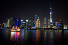 Photo from Susan's Story, the Pearl Tower in Shanghai at night