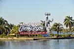 Photo from Susan's Story, the big sign on the harbor in Cinfuegos Cuba