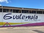 Photo from Susan's Story, a sign welcomes us to Guatemala