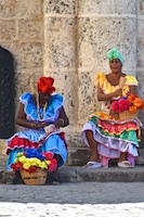 Susan's Story photo, Ladies we saw at Cathedral Square in Havana, Cuba