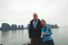 Photo of Susan and Hugh on Ha Long Bay 