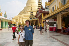 Photo of Susan and Hugh at Swedagon in Myanmar