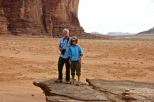 Photo of Susan and Hugh at WadiRum in Jordan 