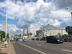Photo from Susan's Story, Europe 2018, A view as we approach the beautiful circus building in Minsk, Belarus
