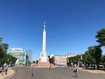 Freedom Square in Riga, Latvia