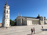 Photo from Susan's Story, Europe 2018, Cathedral Square at the foot of oldtown in Vilnius
