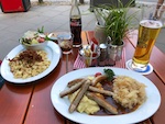 Photo from Susan's Story, Europe 2018, Sausages, Kraut, & mashed potatoes, this is really Germany