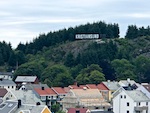 Photo from Susan's Story, Europe 2018, The sign of the city name we saw as we came into Kristiansund harbor