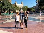 Photo from Susan's Story, Europe 2018, Susan, Lori, & Ron at Catalan Square in Barcelona