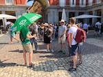 Photo from Susan's Story, Europe 2018, us on our walking tour of old town in Madrid today
