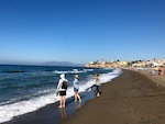 Photo from Susan's Story, Europe 2018, Us on the beach in Malaga, Spain