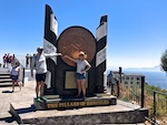 Photo from Susan's Story, Europe 2018, Ron and Lori at the Pillars of Herculese monument in Gibraltar