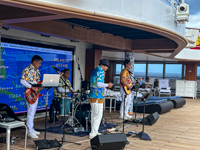 Photo from Susan's Story, Addis band entertaining us as we soak up rays at the pool