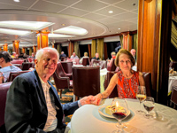 Photo from Susan's Story, Susan and Hugh in Polo Grill on Oceania Marina celebrating their 49th anniversary