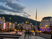 Photo from Susan's Story, The main square in Skopje on the side of the Stone Bridge that has the stature of Alexander the Great