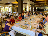 Susan's Story, Our Gate1 Discovery group having lunch at the winery in Stobi, North Macedonia