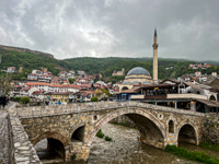 Susan's Story, The famous view in Prizren showing the bridge, the mosque, the old church on the hill, and the fortress atop the hill