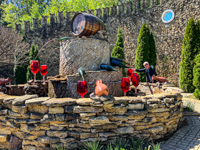Photo from Susan's Story, the wine fountain at the Mileștii Mici Winery