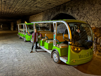Susan's Story, The train for visitors in the Mileștii Mici Winery's 200 km of cold underground tunnels