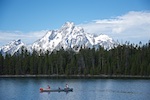 Photo from Susan's Story, On our way to hike the Lake Leigh trail we crossed a dam and had this view of the Tetons