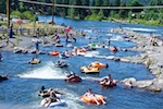 Susan's Story, A view of people at the water park on the river in Bend,OR