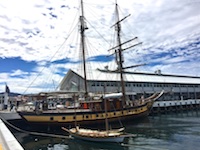 Photo from Susan's Story, A wooden ship in the harbor in Hobart Tasmania