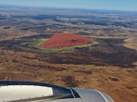 Photo from Susan's Story, Uluru (Ayers Rock) from the air as we fly in