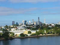 Photo from Susan's Story, The city of Brisbane Australia from a distance as we sailed in.