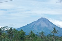 Photo from Susan's Story, One of the active volcanos near Borabudor