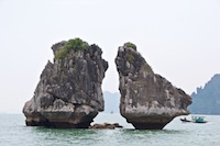 Susan's Story, The fighting cocks karst formation in Ha Long Bay in Vietnam