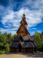 The stave church in the Norsk Folkemuseum, Oslo