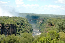 Photo from Susan's Story, the Zambezi River bridge going to Zaire below the Victoria Falls