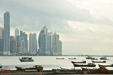 Photo from Susan's Story, the view of Panama City from our ship