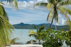 Photo from Susan's Story, scenery at  Motu Mahana, Society Islands