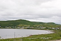 Photo from Susan's Story, The view of the harbor we saw as we climbed the hill into town, Red Bay, Labrador.
