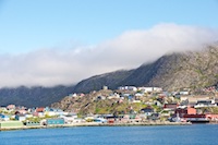 Photo from Susan's Story, The view from our ship of Qaqortoq as we sailed in.